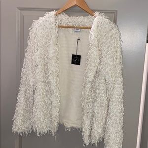 White textured jacket